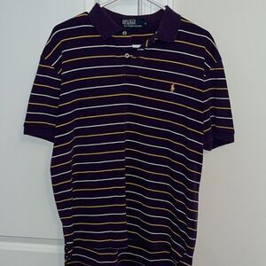 Polo by Ralph Lauren Purple w/pony men’s SS golf polo Shirt M ECU Pirate colors